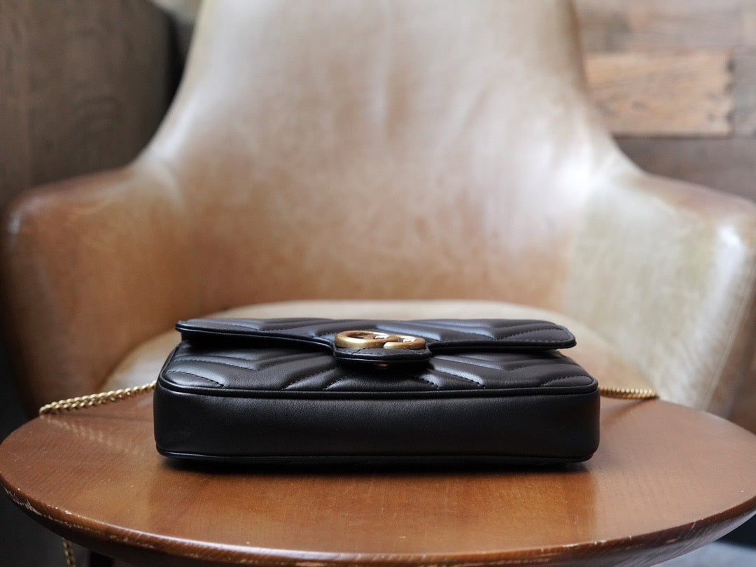 Gucci Bags- Gucci Marmont Mini Bag Luxury Designer Leather Handbag