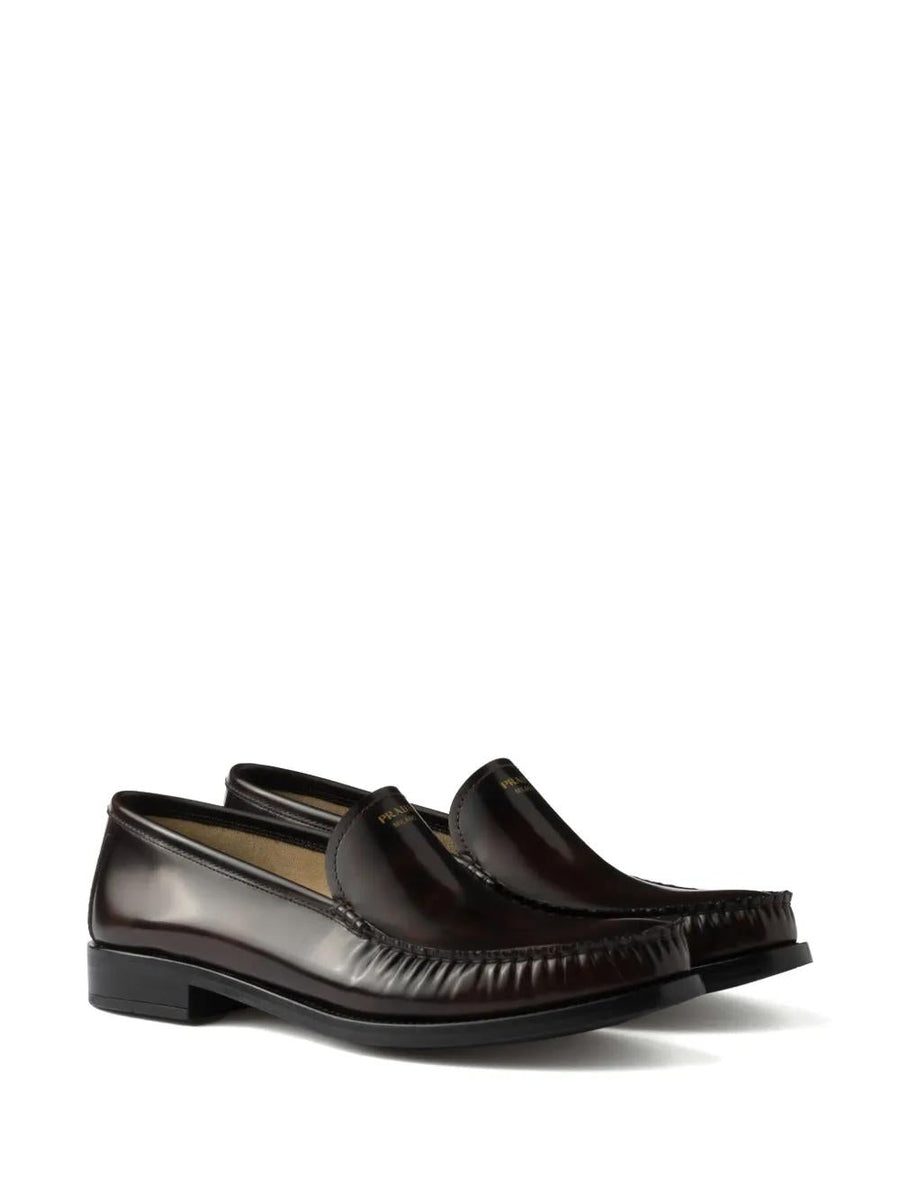 Prada premium moccasins detail and craftsmanship close-up