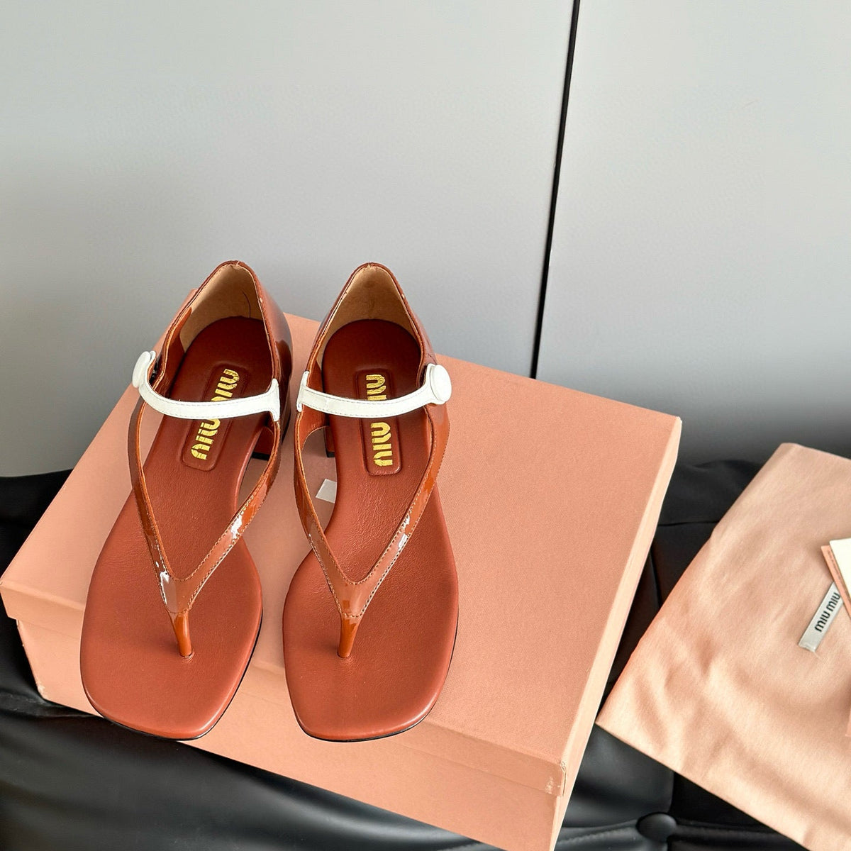 Shoes- Miu M Thong Sandals Luxury Lifestyle Designer Footwear