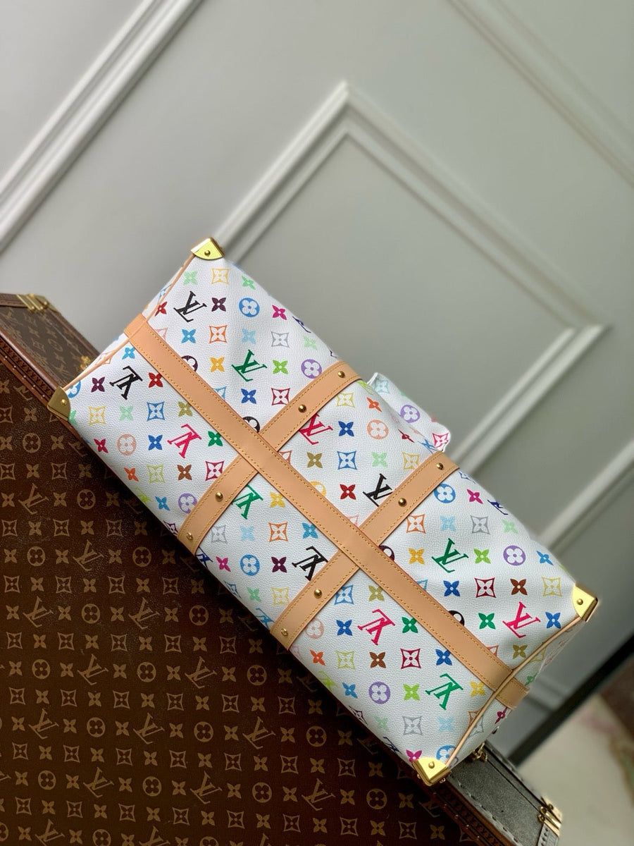 Louis Vuitton Bags- Louis Vuitton Lou x Murakami Keepall 45 Bag Luxury Designer Leather Handbag