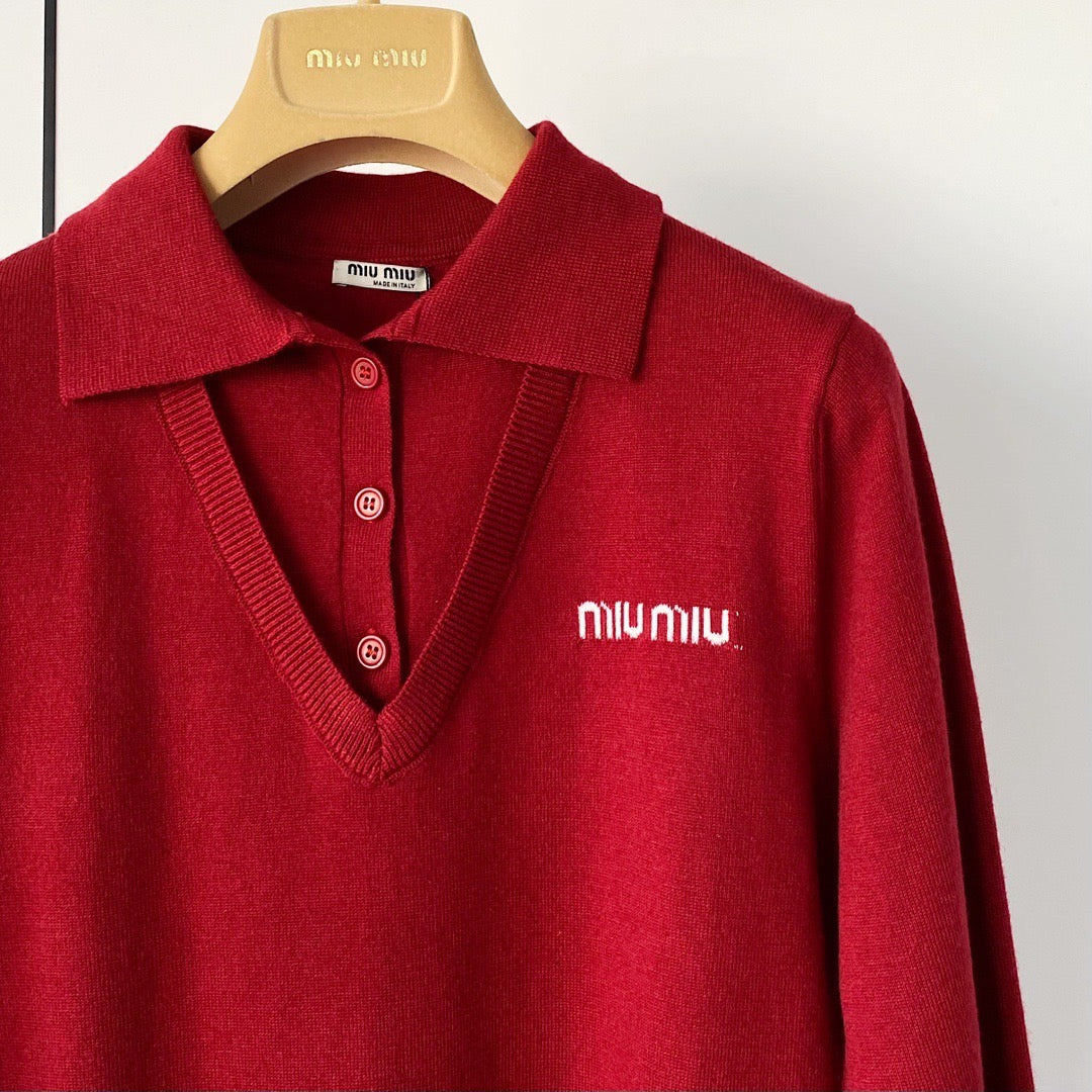Sweaters- Miu M Jumper Luxury Designer Knit Sweater