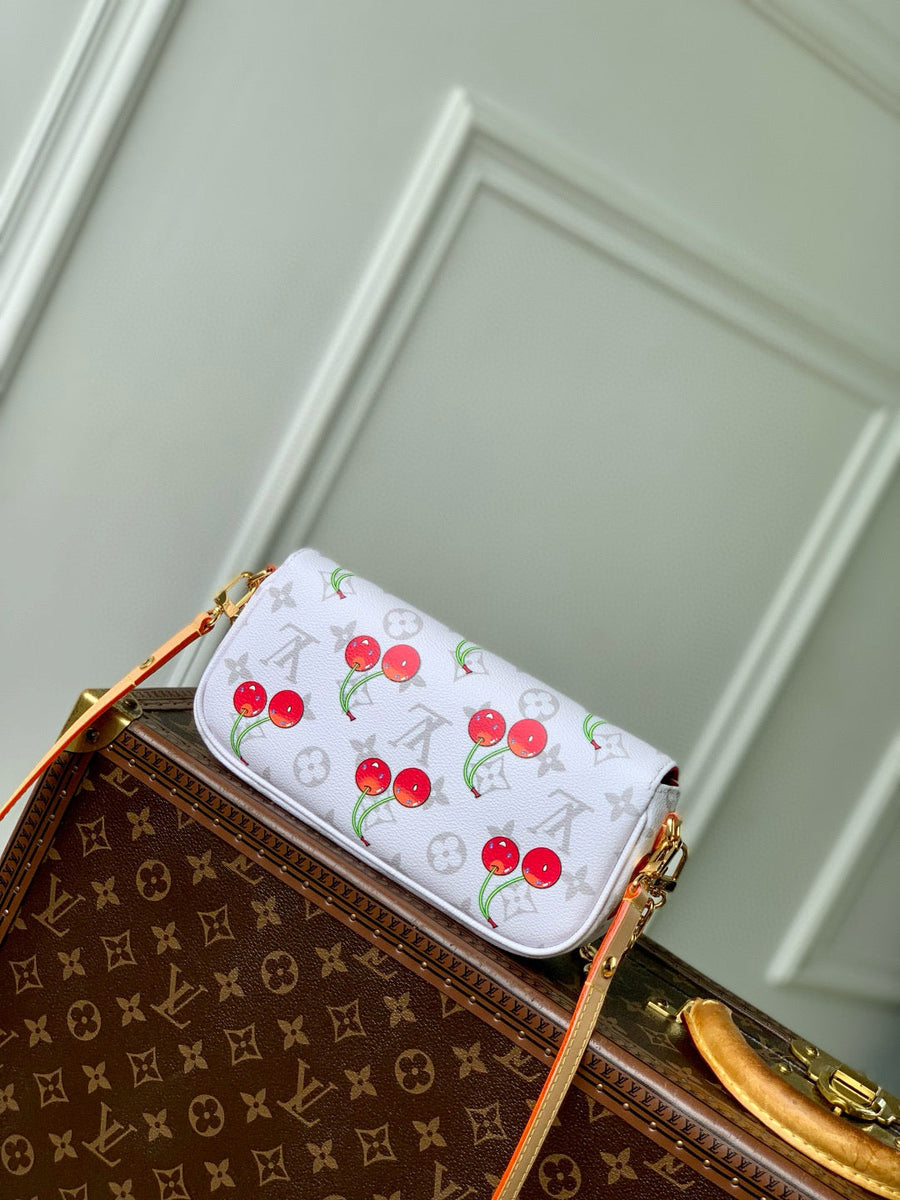 Louis Vuitton Wallets- Louis Vuitton Lou x Murakami Ivy Wallet On Chain Bag Elegant Everyday Leather Wallet