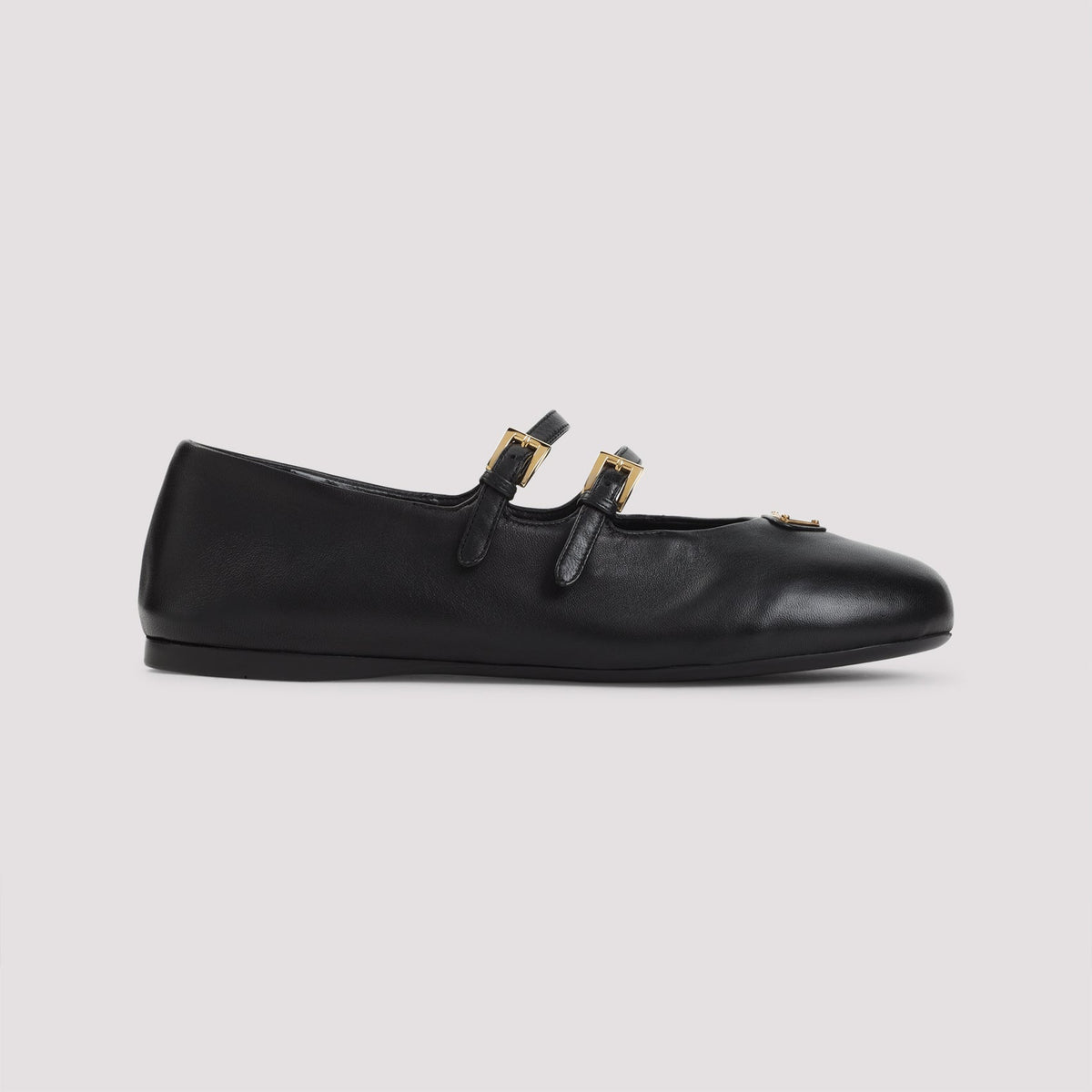 Prada premium ballarina detail and craftsmanship close-up