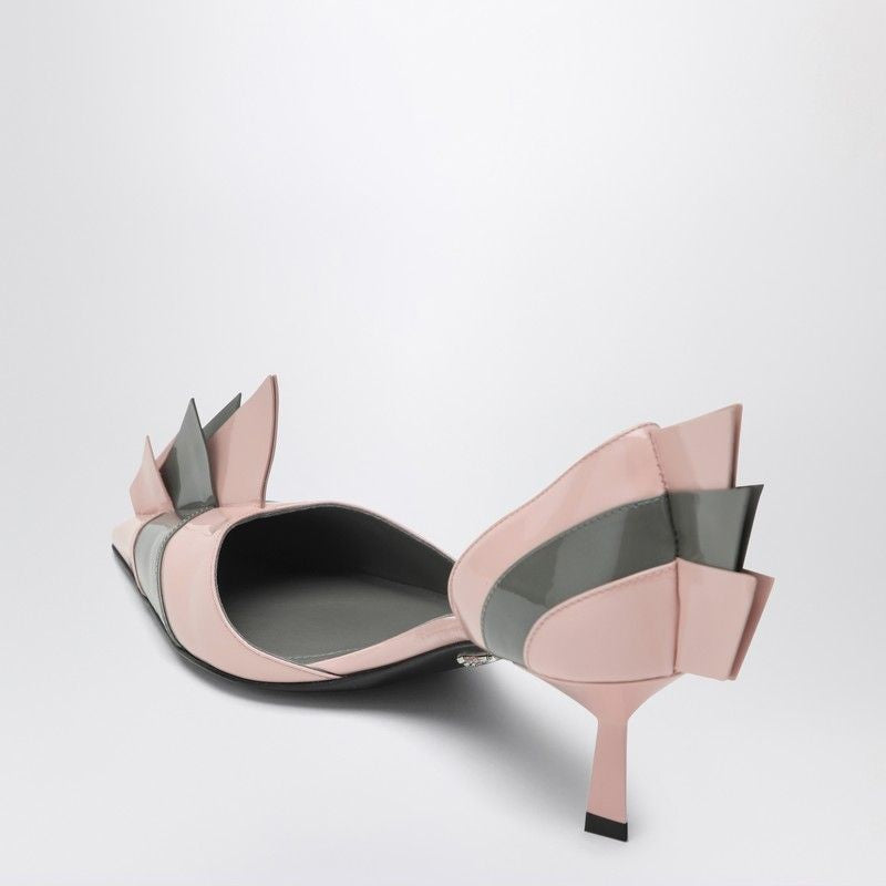 Prada premium pumps detail and craftsmanship close-up