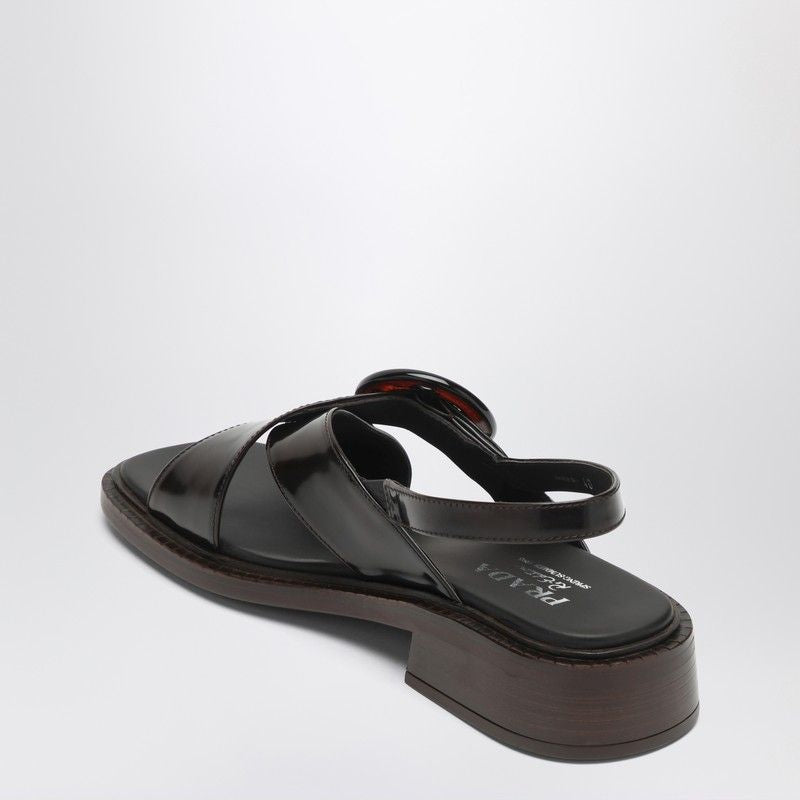 Prada premium sandals detail and craftsmanship close-up