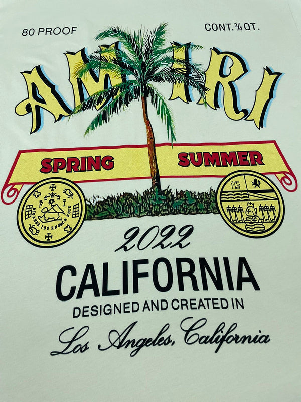 Close-up of Amiri t-shirt craftsmanship