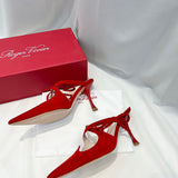 Close-up of Roger Vivier shoes craftsmanship