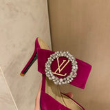 Louis Vuitton Black Bow-Detail Flats - Side Profile View