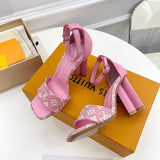 Louis Vuitton Tan High-Top Sneakers - Back View