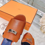 Hermès Nude Ankle Strap Heels - Back View