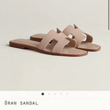 Hermès Chocolate Brown Flat Thong Sandals - Back View