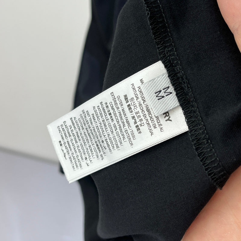 Close-up of Burberry t-shirt craftsmanship