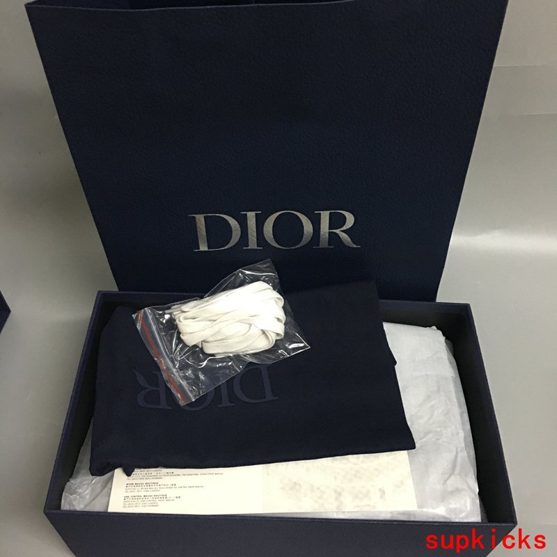 Dior Grey High-Top Sneakers - Side Profile View