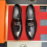 Hermès Chocolate Brown Bow-Detail Flats - Heel Detail View