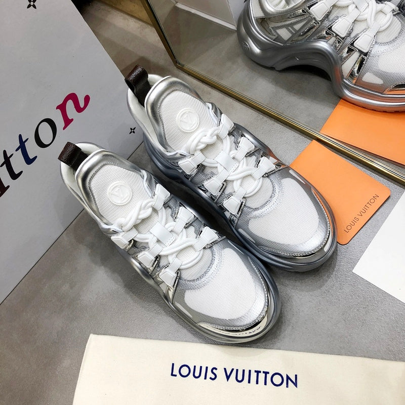 Louis Vuitton Tan Ankle Strap Heels - Back View