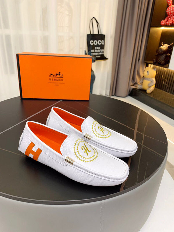 Hermes shoes Style 045 - front view, iconic logo design