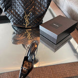 Saint Laurent luxury shoes detail shot