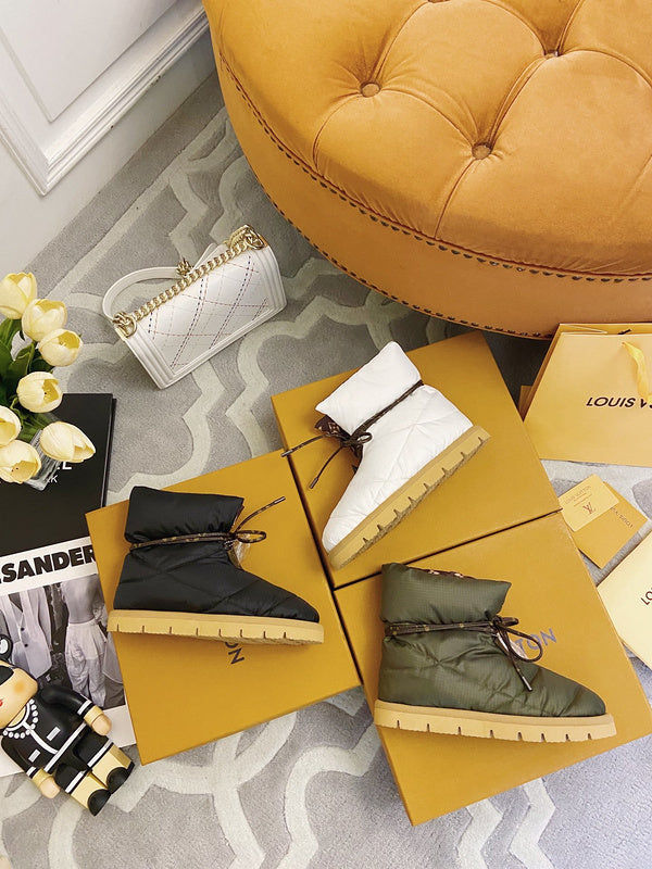 Close-up of Louis Vuitton shoes craftsmanship