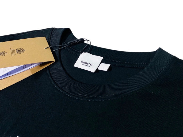 Close-up of Burberry t-shirt craftsmanship