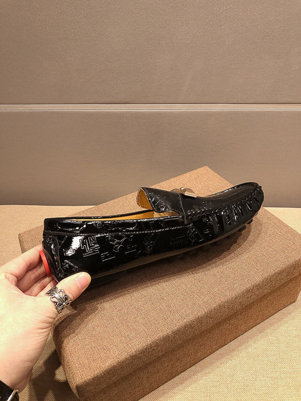 Hermès Camel Loafer Flats - Close-Up Texture View