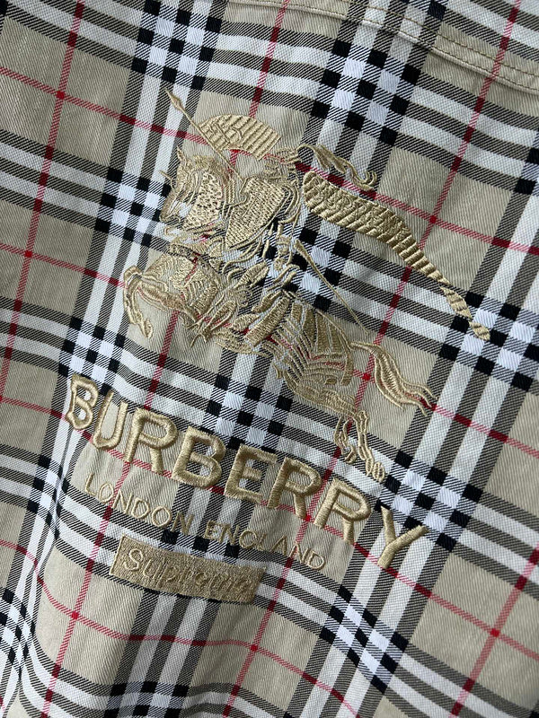 Close-up of Burberry designer clothing craftsmanship