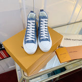 Louis Vuitton luxury shoes detail shot