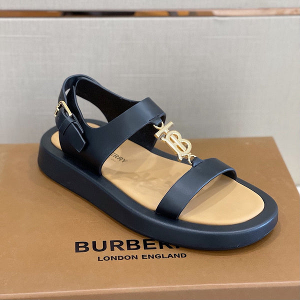 Burberry Chocolate Brown Combat Boots - Angled View