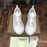 Burberry White Chelsea Boots - Full Silhouette View
