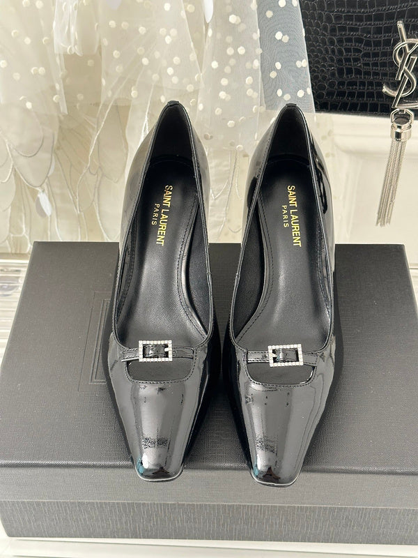 Saint Laurent luxury shoes detail shot