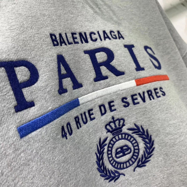 Close-up of Balenciaga designer clothing craftsmanship