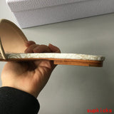 Dior Camel Ankle Strap Heels - Side Profile View