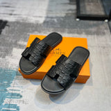 Hermes shoes Style 019 - front view, classic monogram styling