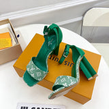 Louis Vuitton Tan High-Top Sneakers - Heel Detail View