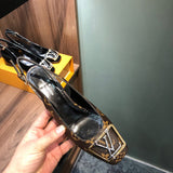 Close-up of Louis Vuitton shoes craftsmanship