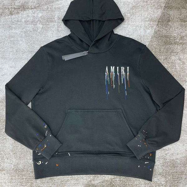 Close-up of Amiri hoodie craftsmanship