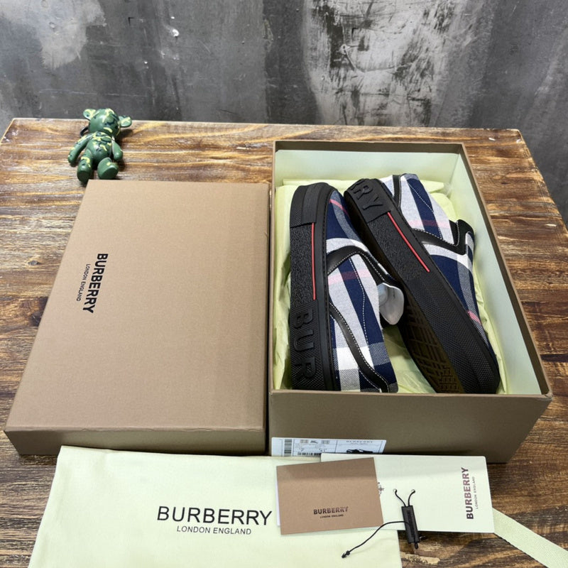 Burberry Red High-Top Sneakers - Toe Detail View