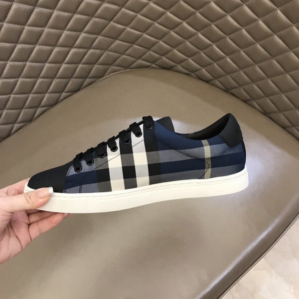 Burberry Black High-Top Sneakers - Angled View