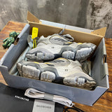 Balenciaga White Combat Boots - Close-Up Texture View