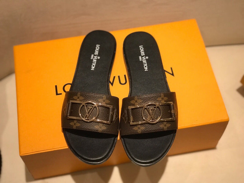 Louis Vuitton luxury shoes detail shot