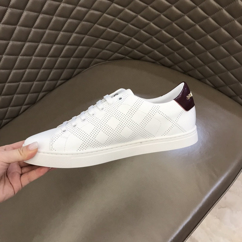 Burberry White Classic Ballet Flats - Angled View