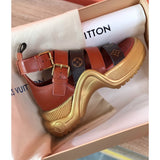 Louis Vuitton shoes Style 311 - close-up of bold signature style