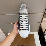 Burberry Nude High-Top Sneakers - Close-Up Texture View