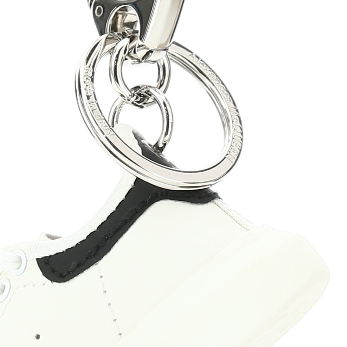 Alexander McQueen Jewellery? Alexander Mcqueen Men White Leather Key Ring Luxury Designer Statement Jewellery