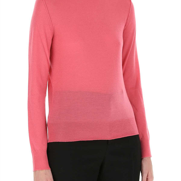 Bottega Veneta Sweaters? Bottega Veneta Women Dark Pink Cashmere Sweater Luxury Designer Knit Sweater