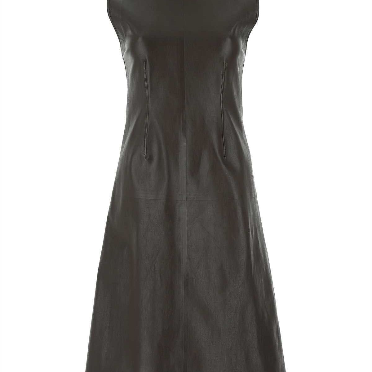 Bottega Veneta Dresses? Bottega Veneta Women Dark Brown Nappa Leather Dress Chic Everyday Designer Dress