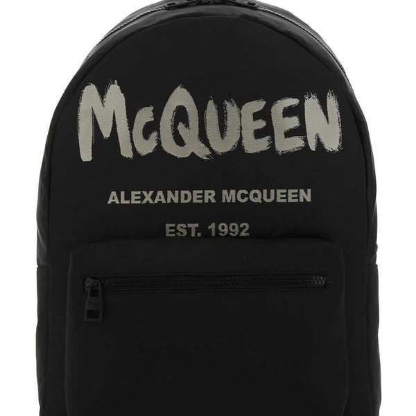 Alexander McQueen Bags? Alexander Mcqueen Men Black Canvas Metropolitan Backpack Elegant Everyday Designer Handbag