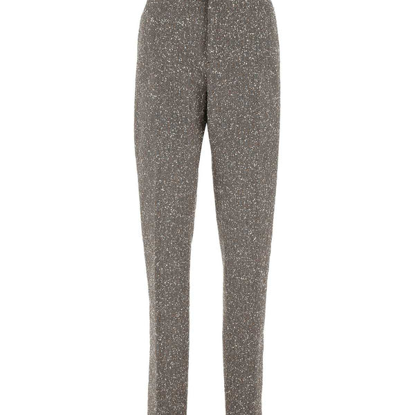 Bottega Veneta Pants? Bottega Veneta Women Embroidered Stretch Viscose Blend Pant Premium Designer Casual Trousers