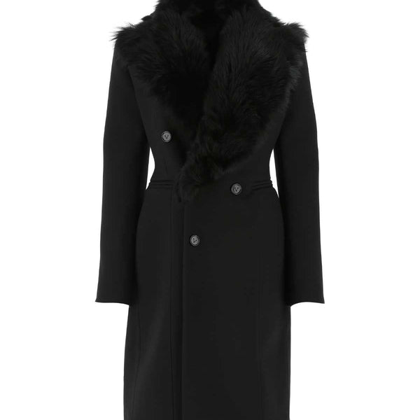 Bottega Veneta Jackets? Bottega Veneta Women Black Stretch Acrylic Blend Coat Premium Casual Designer Jacket
