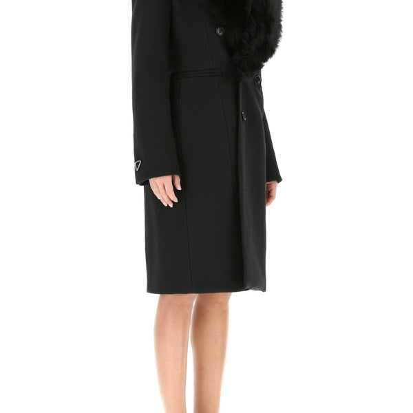 Bottega Veneta Jackets? Bottega Veneta Women Black Stretch Acrylic Blend Coat Premium Casual Designer Jacket