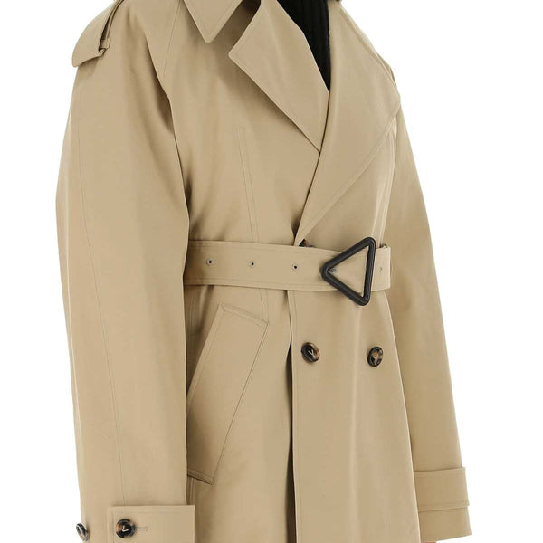 Bottega Veneta Jackets? Bottega Veneta Women Cappuccino Stretch Cotton Trench Coat Luxury Designer Outerwear Jacket